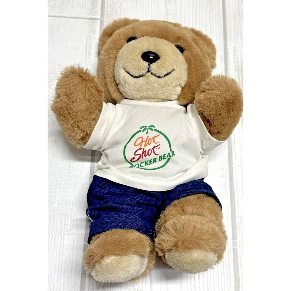 Vintage Trudy Toys Teddy Bear Plush 10" Stuffed Toy 1983 Hot Shot Rocker Tee